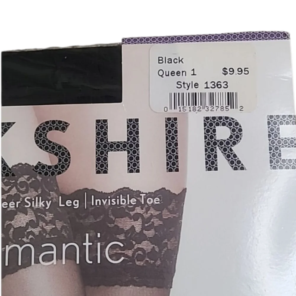 Berkshire Romantic Black Queen Lace Top Thigh Highs